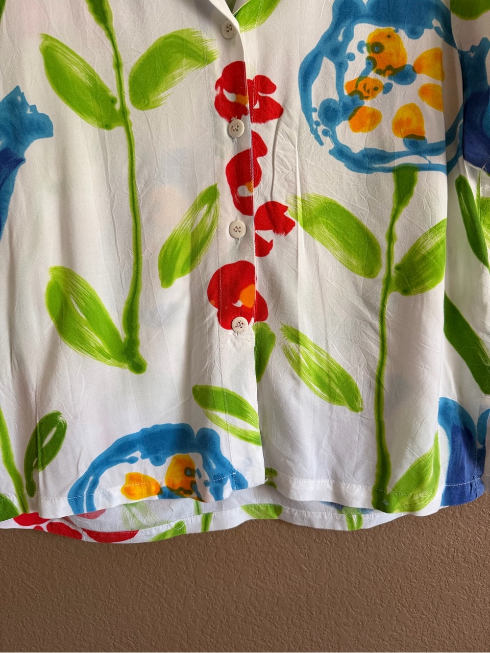 Jams World Vintage Floral Blouse Size Medium - Picture 4 of 9